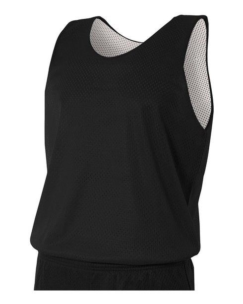 A4 Youth Reversible Mesh Tank (N2206), Color 'Black/White'